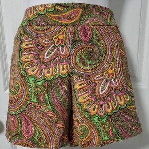 J. Crew paisley chino Shorts - Orange and Pink size 8